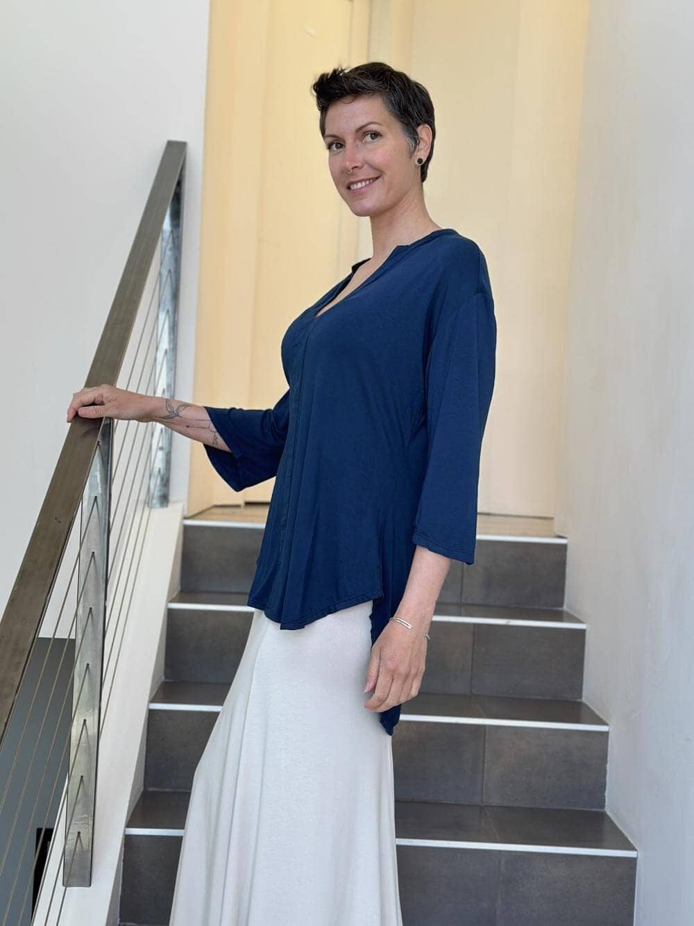 CARAUCCI - Kurta Tunic: Wine / One Size