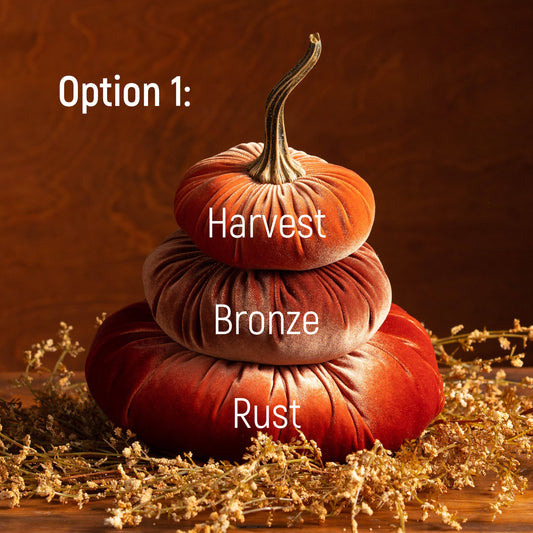 Your Heart's Content - Pumpkin Stacked Decor, Centerpiece Statement, Wedding Decor: Option 1: Harvest Bronze Rust