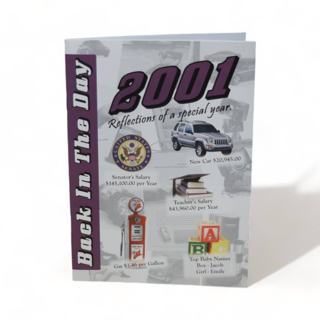 3 Oak Publishing / Back In The Day - 2001 Back In The Day Greeting Card / Booklet (envelope inclu