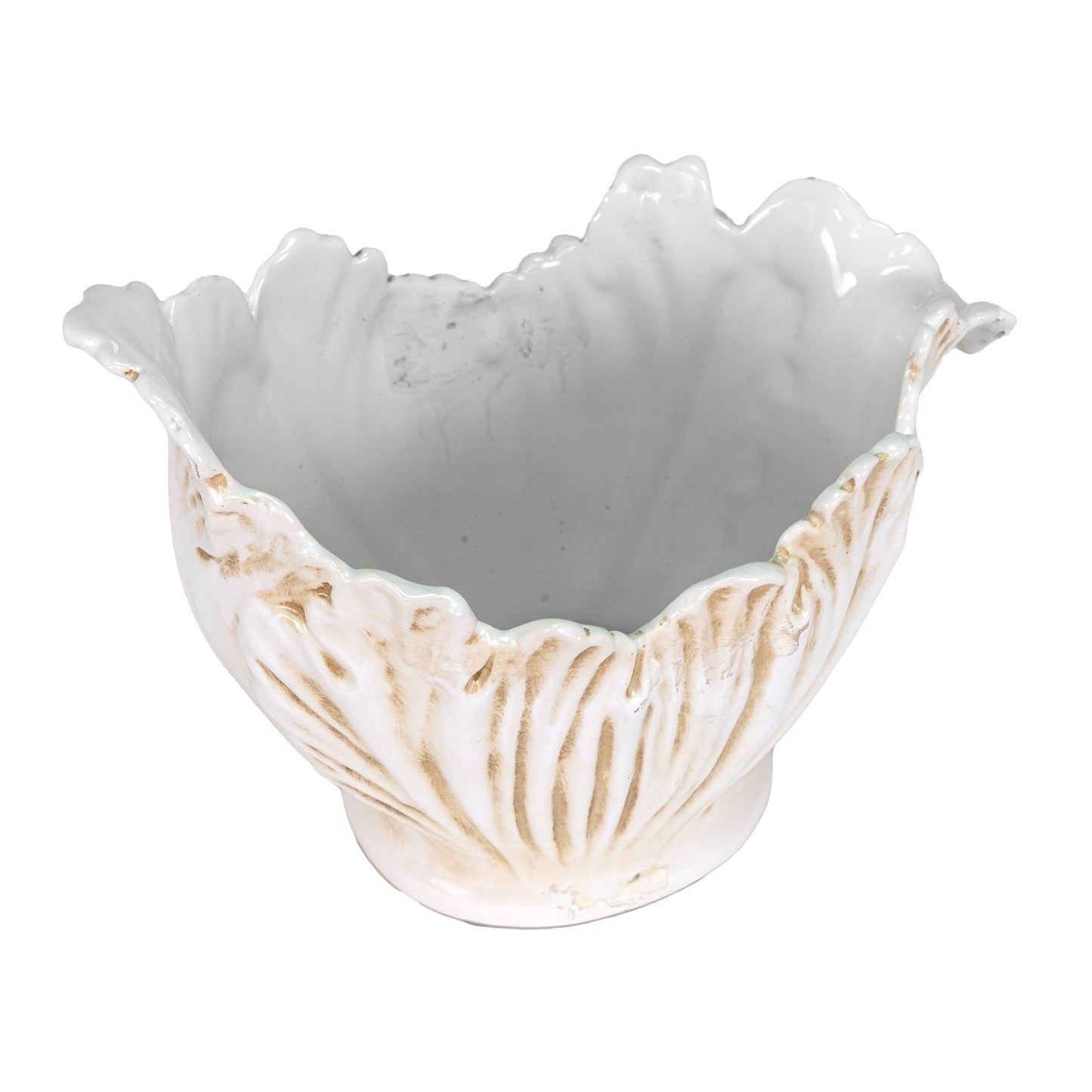 Kavana Decor by The Import Collection - Open Leaf Planter