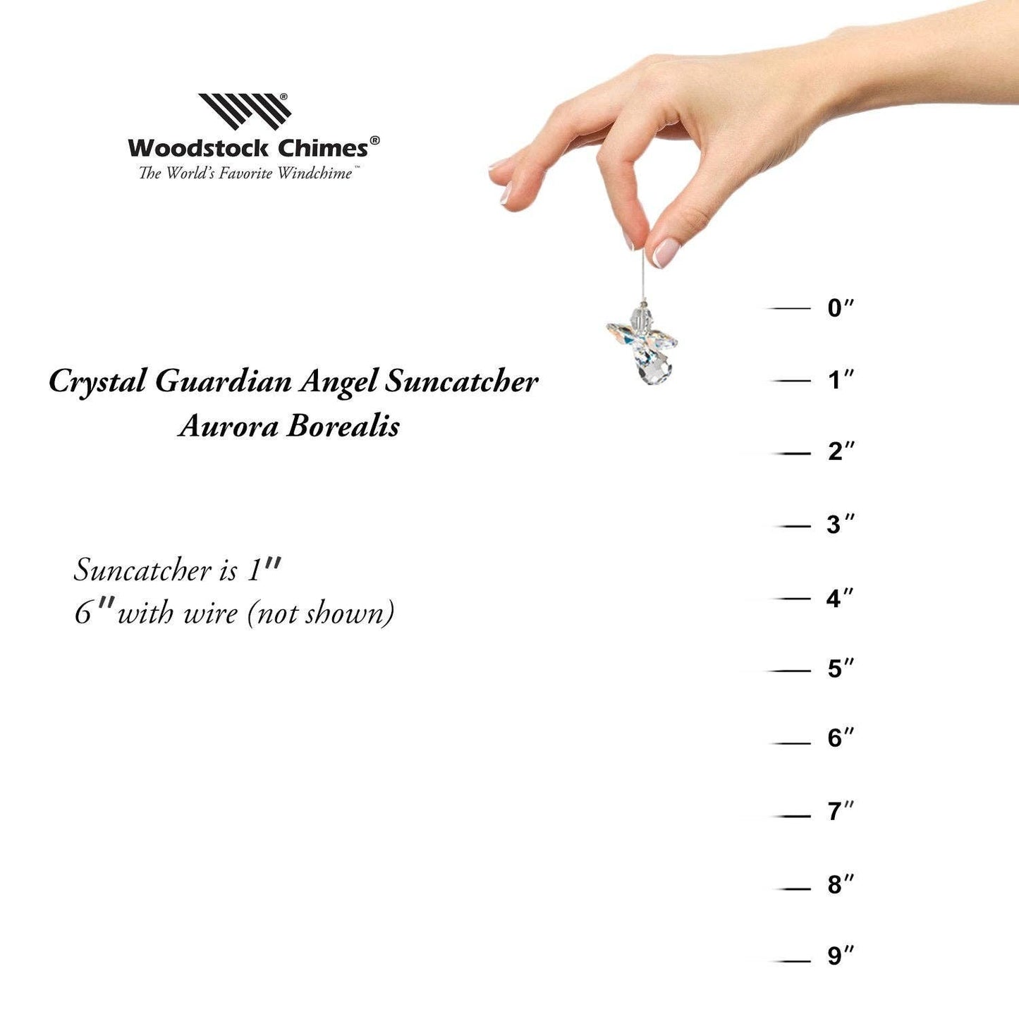 Woodstock Chimes - Crystal Guardian Angel™ - Aurora Borealis