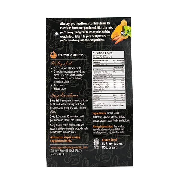 Happy Valley Soup Company - Butternut Bisque