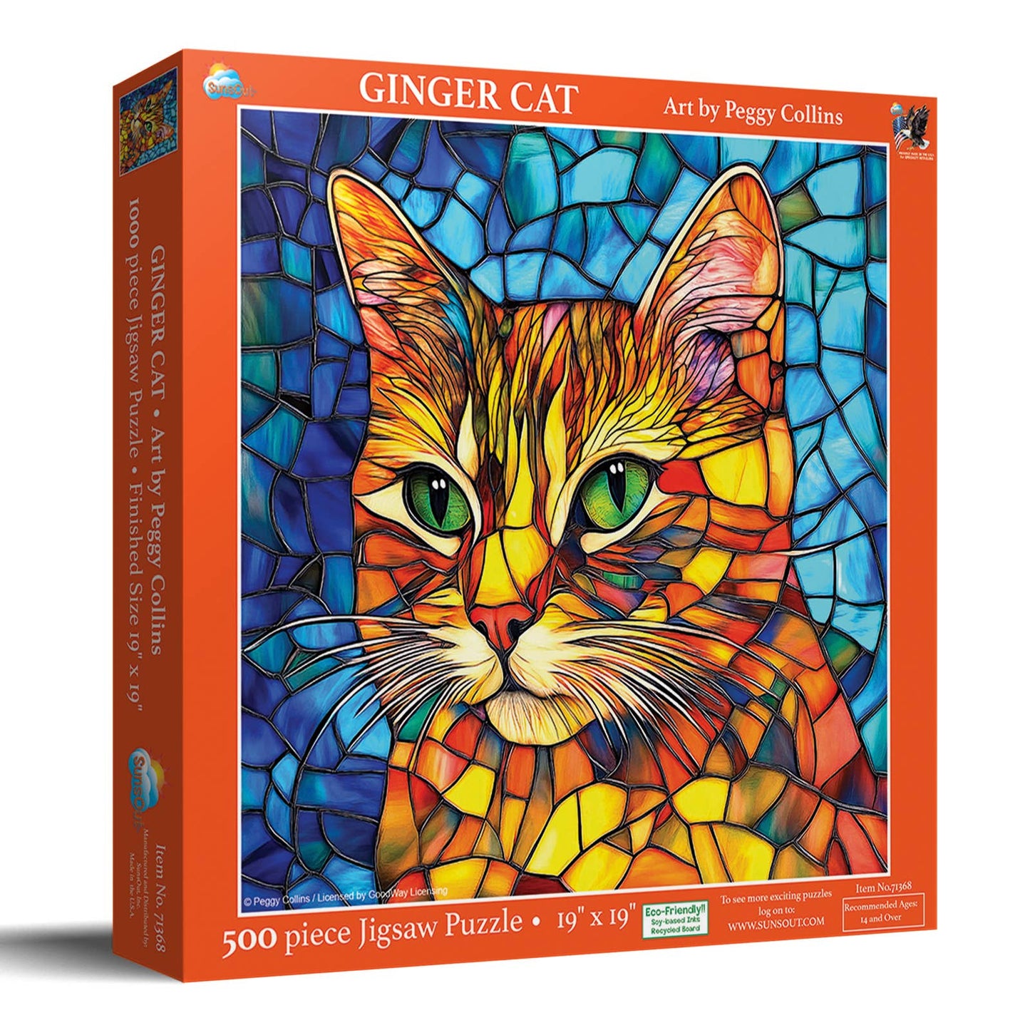 SunsOut - 1027 Ginger Cat 500 PC Puzzle
