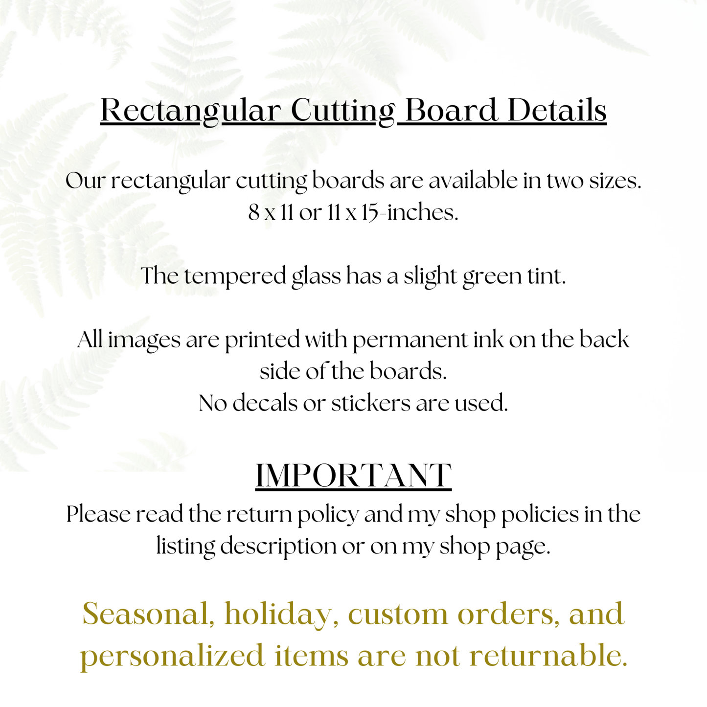 Fernville Creations - Hummingbird Tempered Glass Charcuterie & Serving Board: 11x15 inches