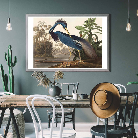 Ink & Drop - Louisiana Heron print: 11 ¾ x 15 ¾ in | 30x40 cm / Matte