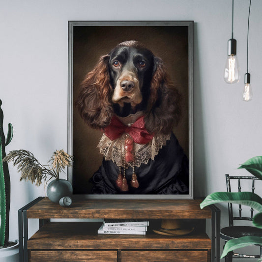 Ink & Drop - Brown Cocker Spaniel Portrait Print: 11 ¾ x 15 ¾ in | 30x40 cm / Matte