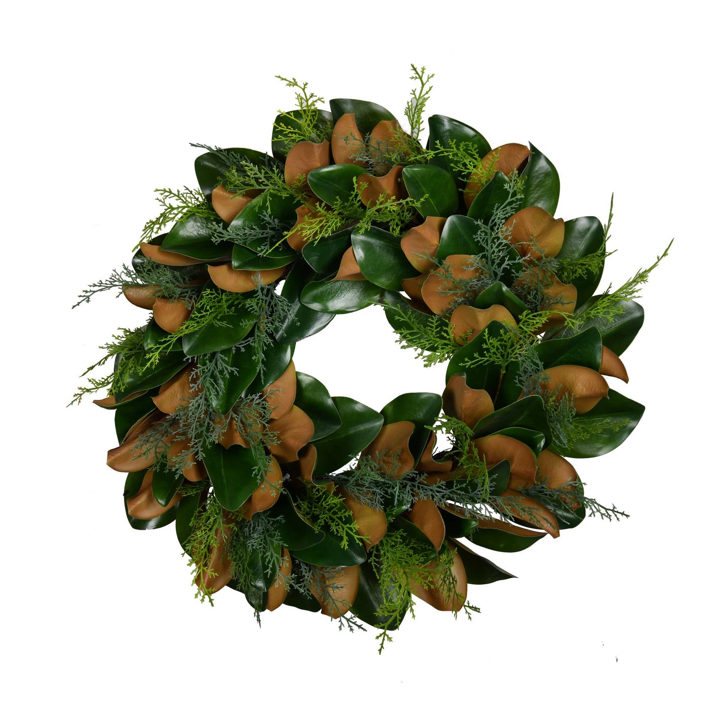 Mills Floral Company - Magnolia Evergreen Wreath - 24 Inch