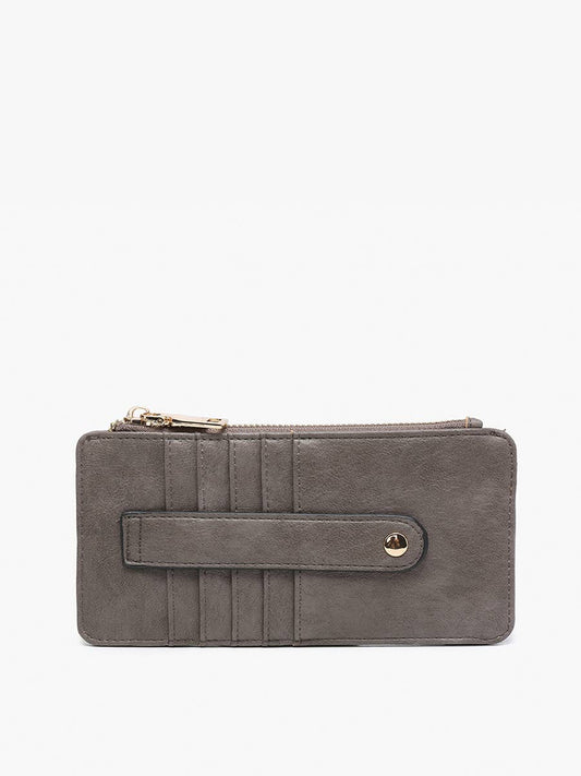 Jen & Co. - WL1889 Saige Slim Card Holder Women's Wallet: Dark Grey