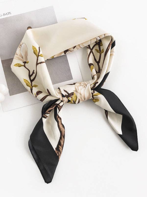 UZ Wholesale Store - Flower Print Scarf: BLUE / One_size