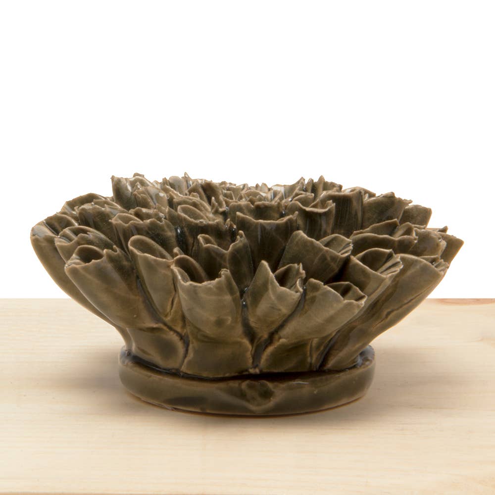 Chive - Coral 4 - Ceramic Faux Flowers Home Decor: Mondo Green