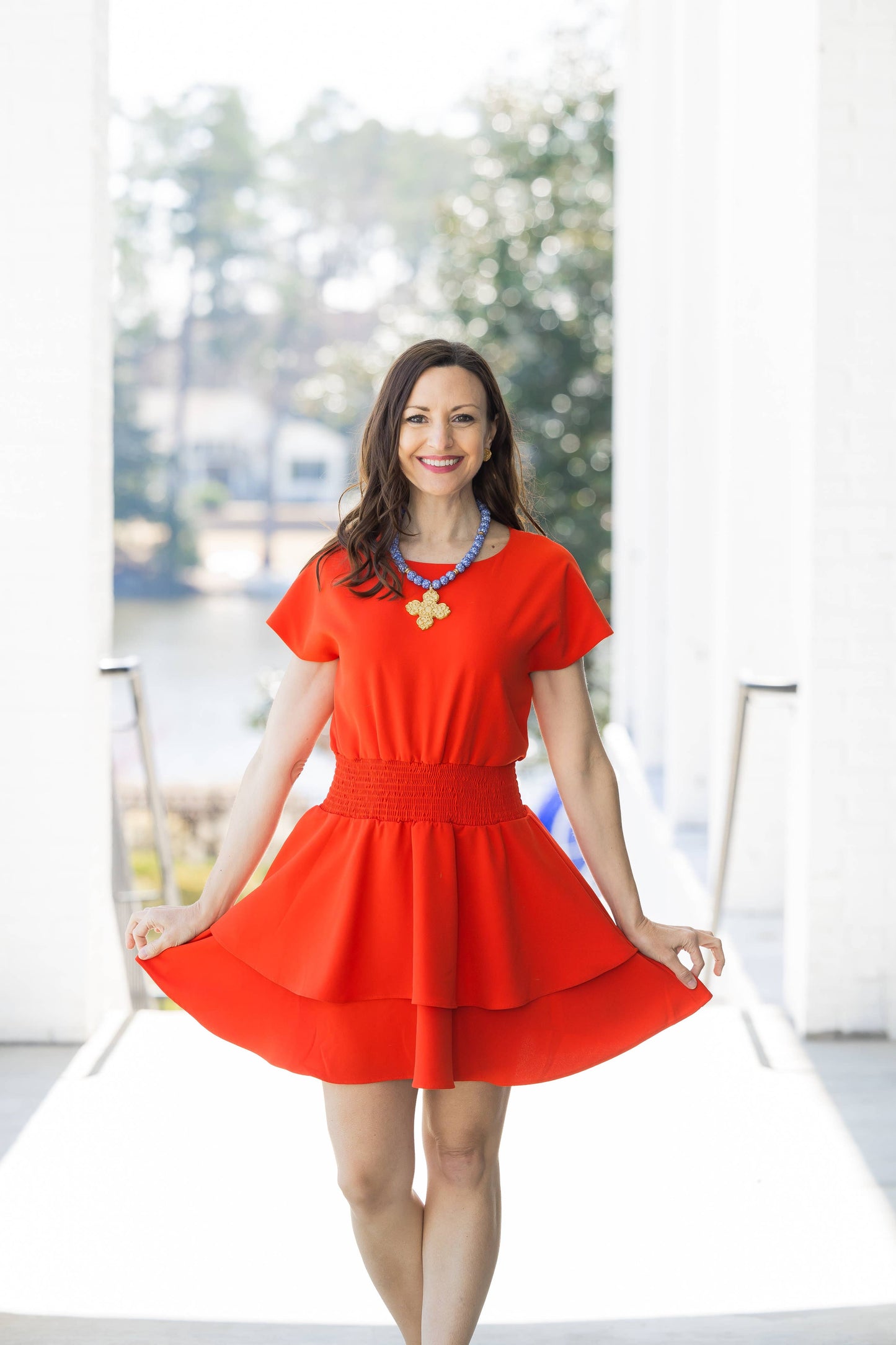 Hidden Truth Jewelry - Blue and White Glass with Andrea Cross