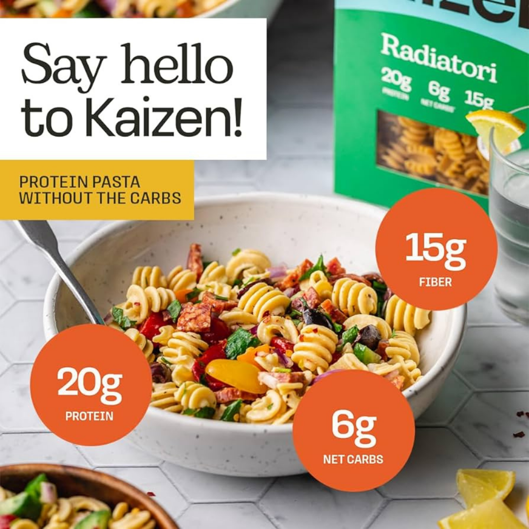 Kaizen Food Company - Radiatori 6g Net Carb High Protein Pasta - Low Carb, Keto