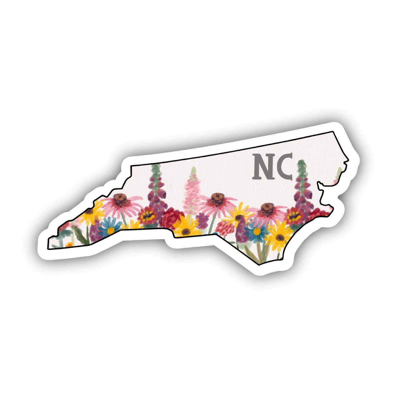 Big Moods - North Carolina Painterly Pattern Sticker