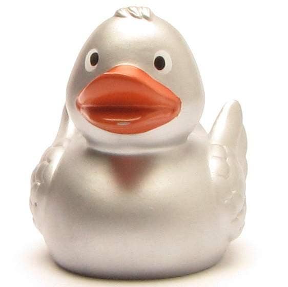 Duckshop - Elegant rubber duck in silver - rubber duck