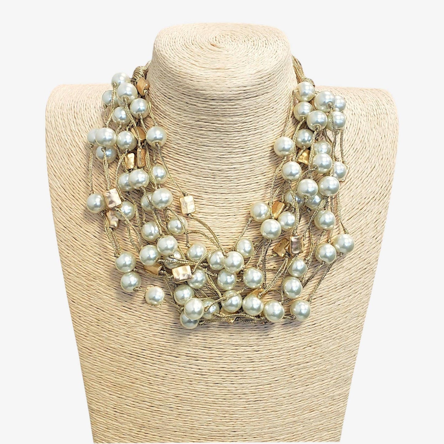 Bijoux Envie Statement Jewelry - Chunky Coastal Pearl Necklace | Handmade Statement Jewelry