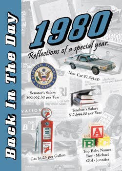 3 Oak Publishing / Back In The Day - 1980 Back In The Day Greeting Card / Booklet (envelope inclu