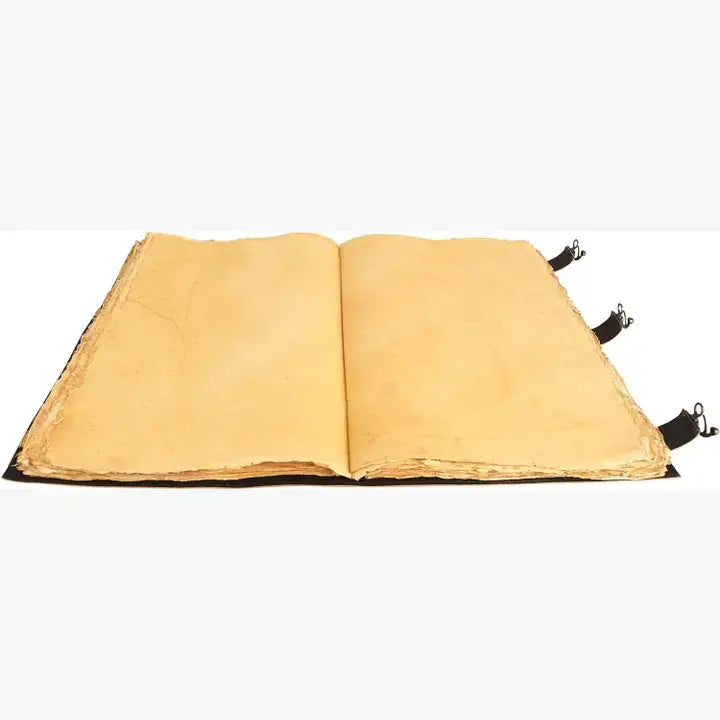Tuzech Leather - Book of Spell LeatherBound Huge Journal Grimoire Print Diary: 22" Inch / Green Lady