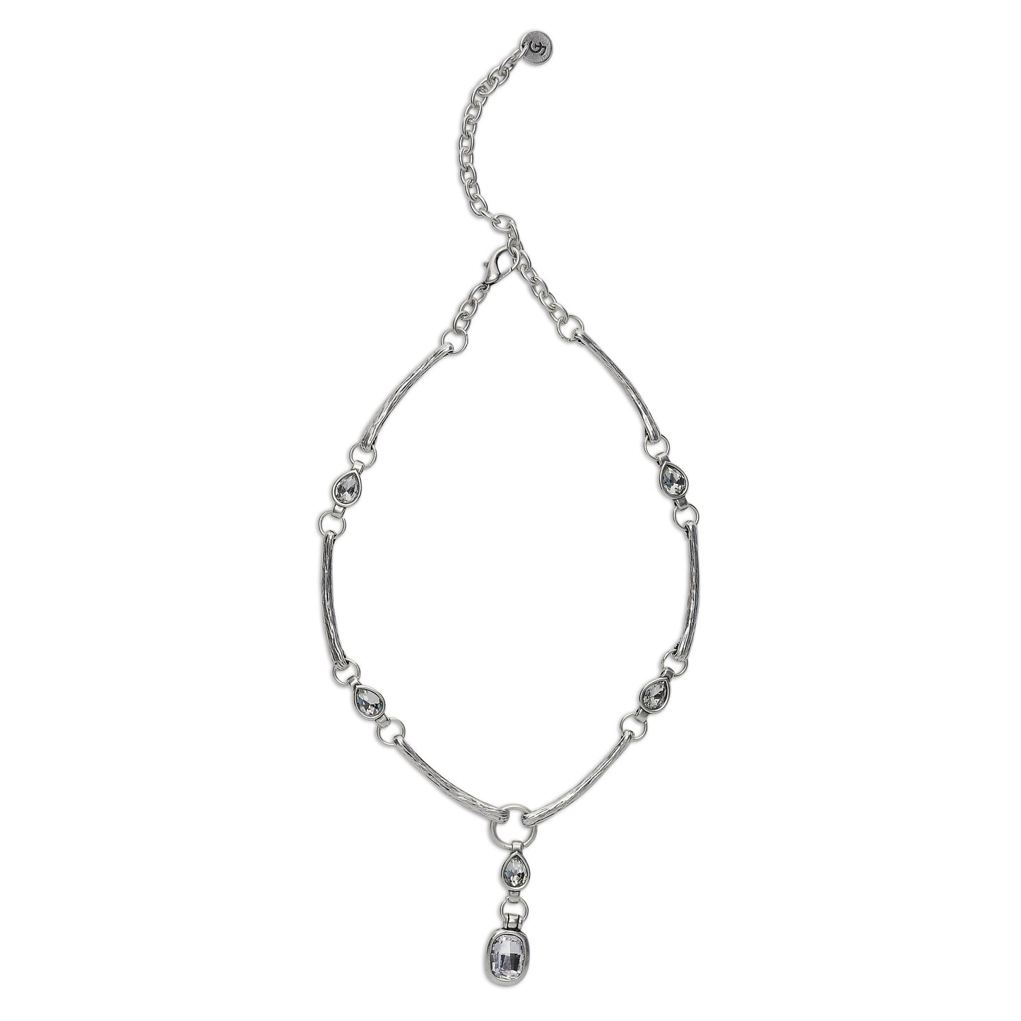 Chanour - Handmade Crystal Pewter Necklace - 3889