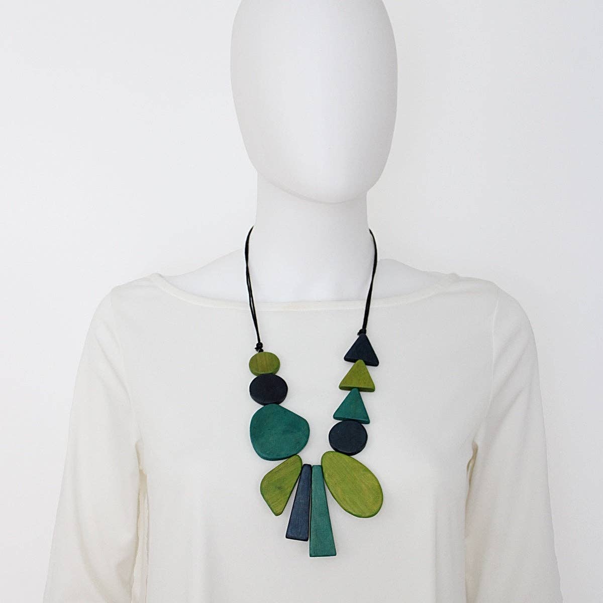 Sylca Designs - Green Long Alexis Necklace