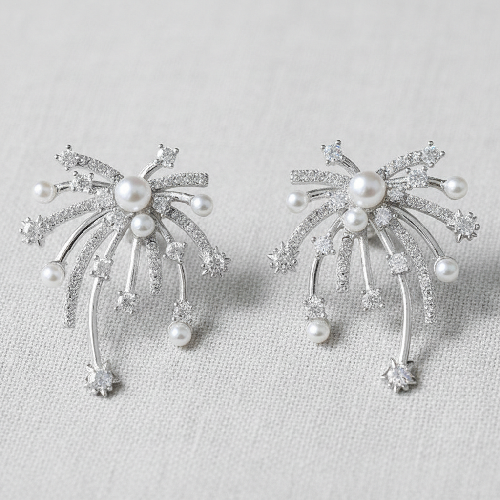 camilla dovey - Firework Pearl Zircon Earrings