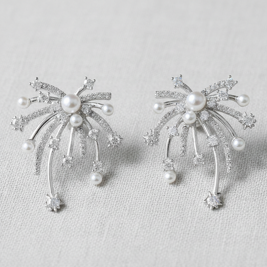 camilla dovey - Firework Pearl Zircon Earrings