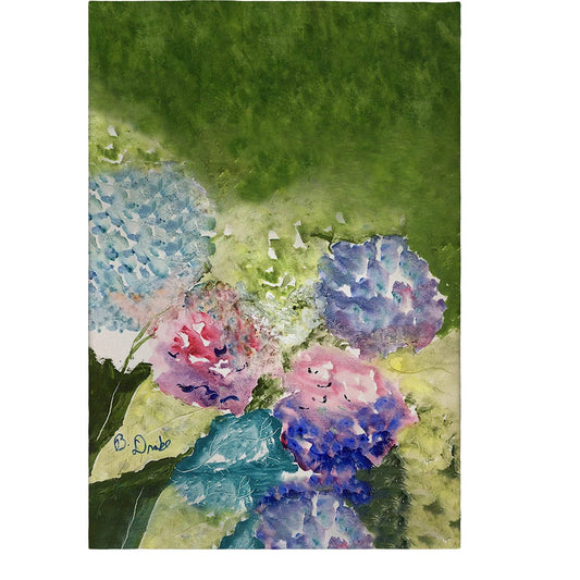 Betsy Drake Interiors - Pink & Purple Hydrangea Guest Towel