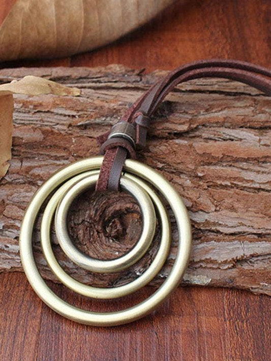 Elanora - Retro Rings Necklace: SAME AS PICTURE / FREE SIZE