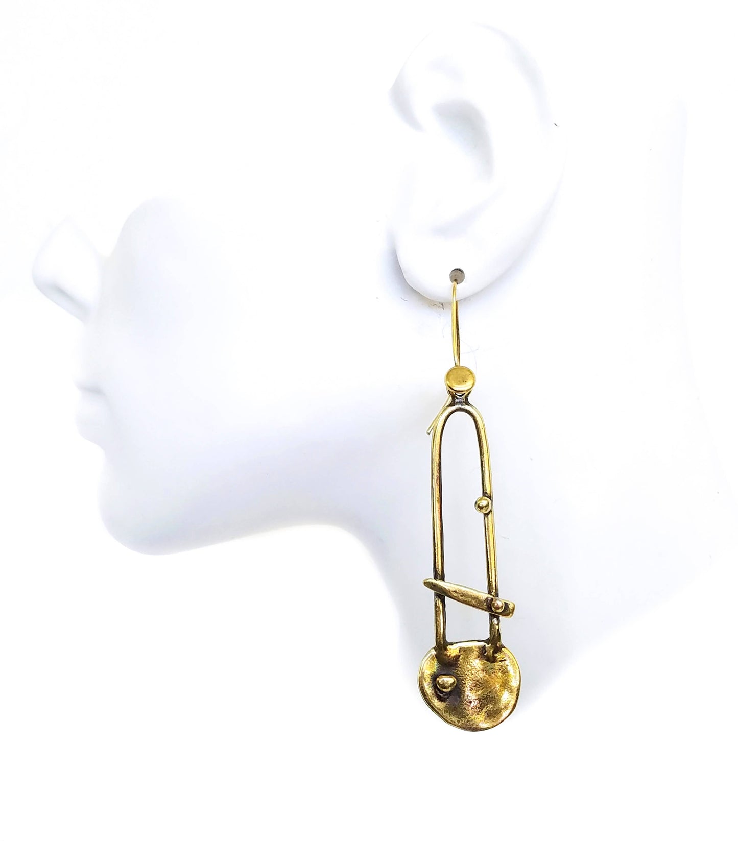 Chanour - Handmade Pewter Earrings - KU118 BRONZE