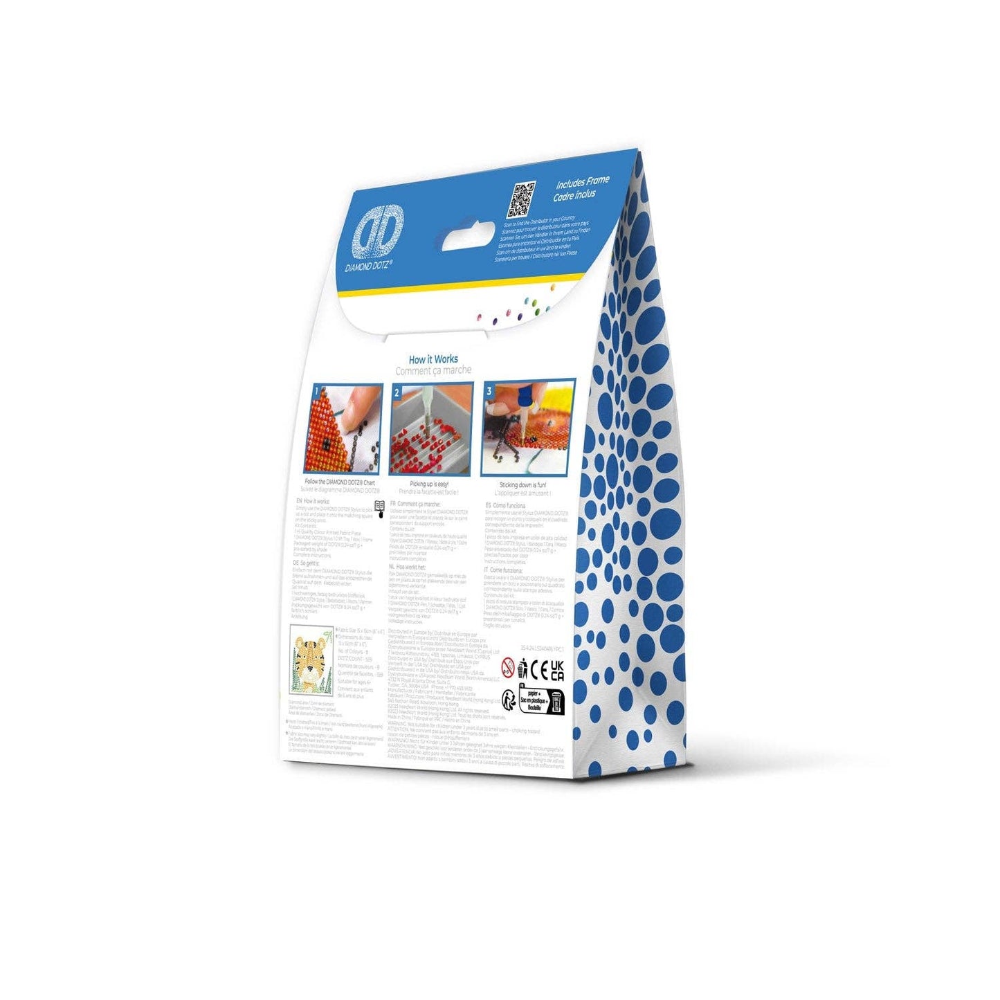 DIAMOND DOTZ® - Diamond Dotz Woodland Tiger Framed Kit - 4.0" x 4.0"