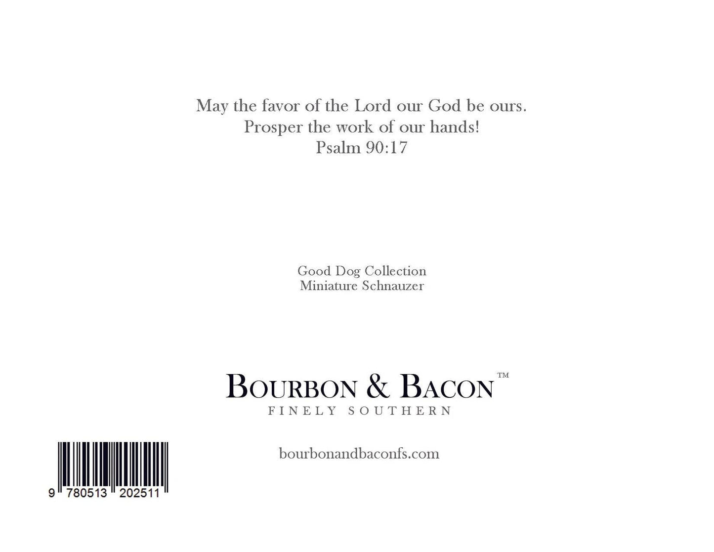 Bourbon & Bacon - Schnauzer, Miniature Note Cards