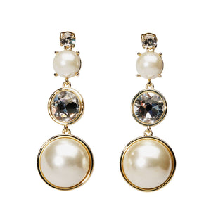 Lovett & Co - Cordelia Swarovski ®️ Crystal and Pearl Drop Earrings