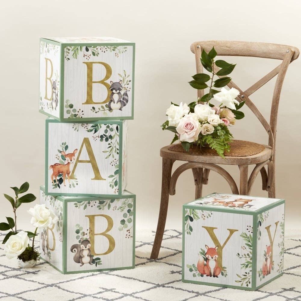 Kate Aspen - Woodland Baby Block Box (Set of 4)