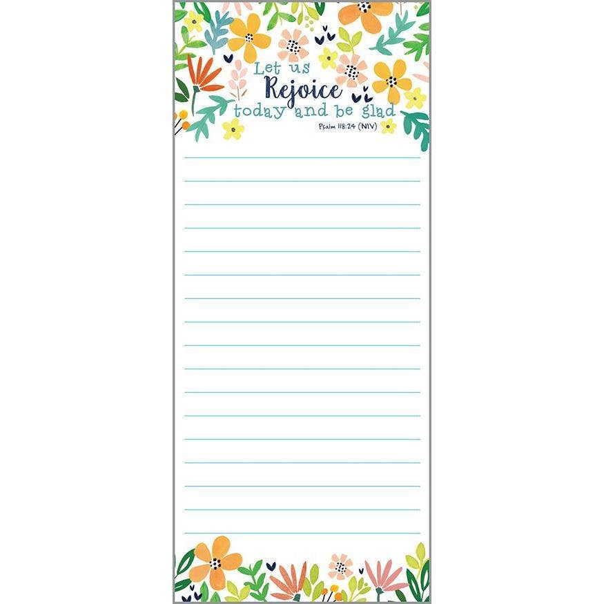 GINA B DESIGNS - List Pad - Rejoice Flowers