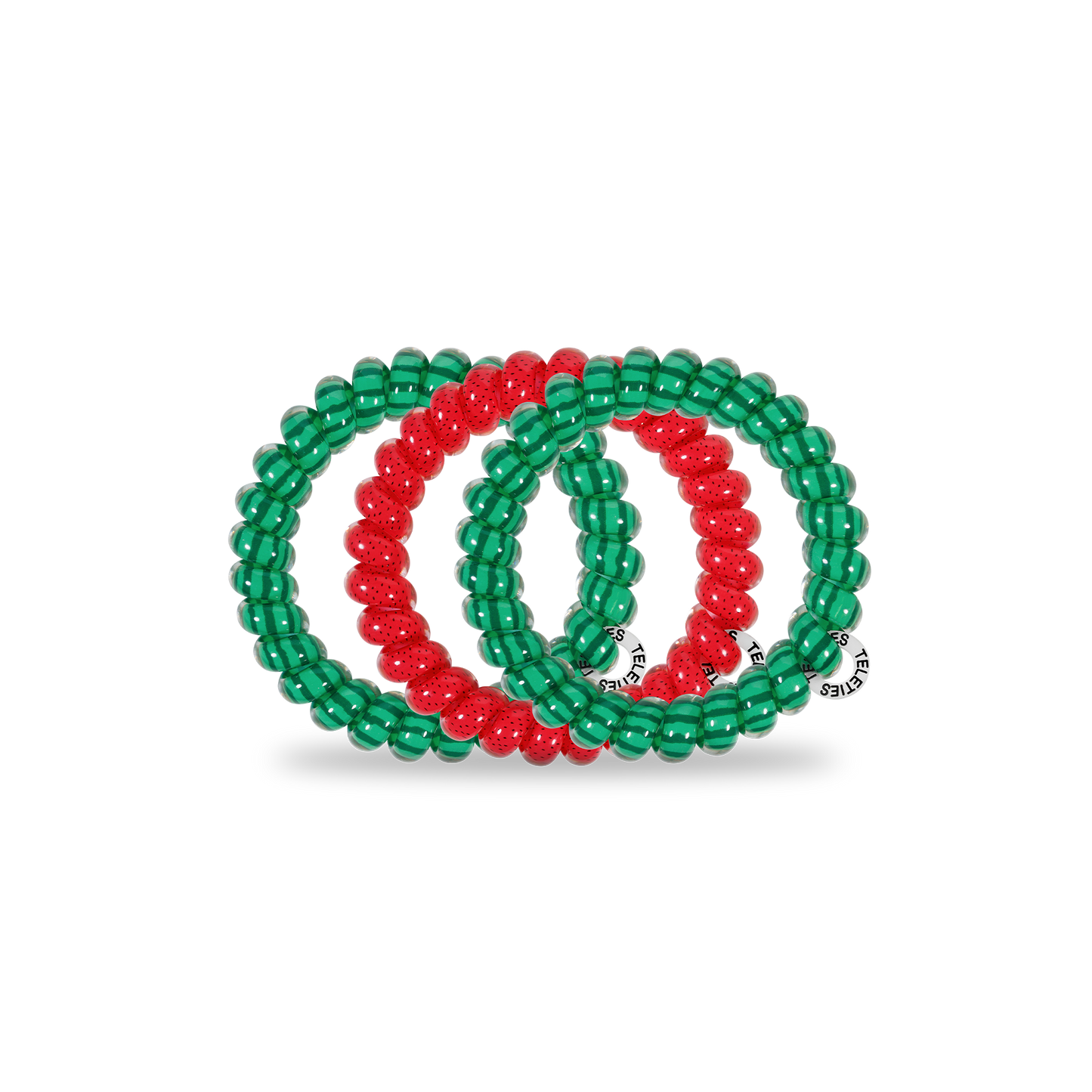 TELETIES - Spiral Hair Coils | Large | Slice of Summer Hair Ties