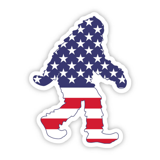 Big Moods - Bigfoot American Flag Sticker