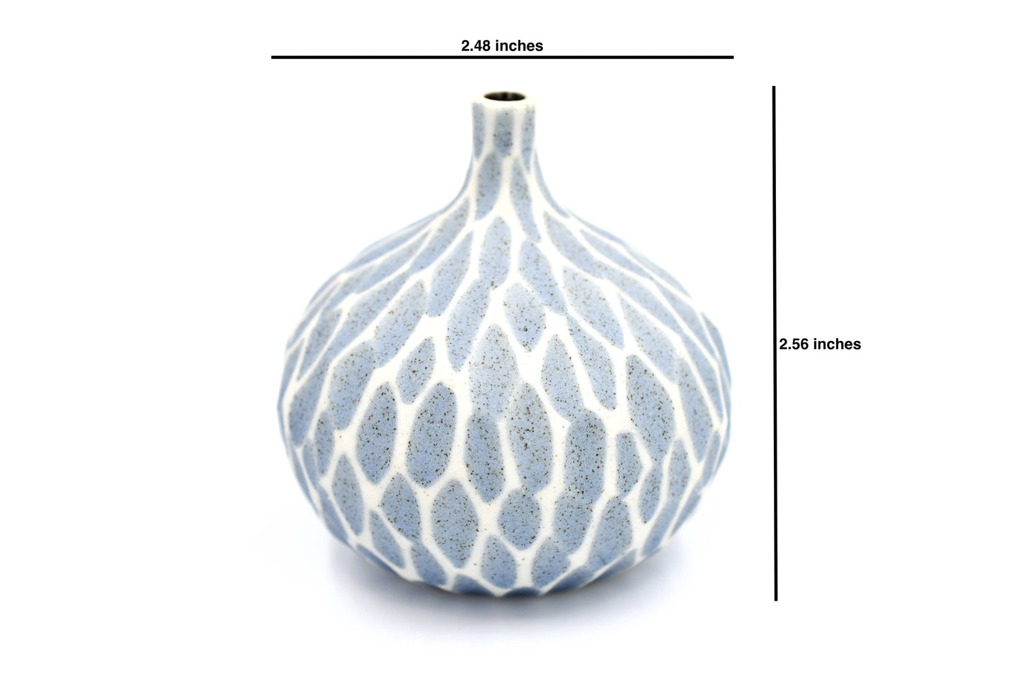 Art Floral Trading LLC - 192BLUESN5 CONGO TINY S-Handcrafted Porcelain Bud Vase