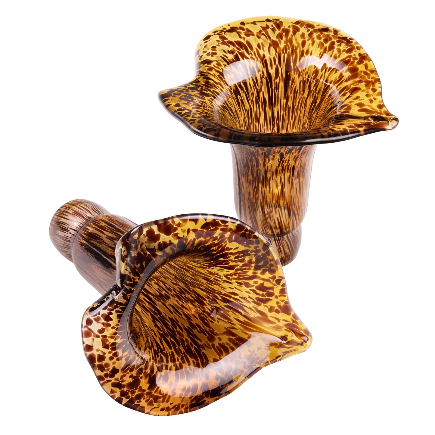 River of Goods - 20" Hand-Blown Glass 5-Light Calla Lily Uplight Table Lamp