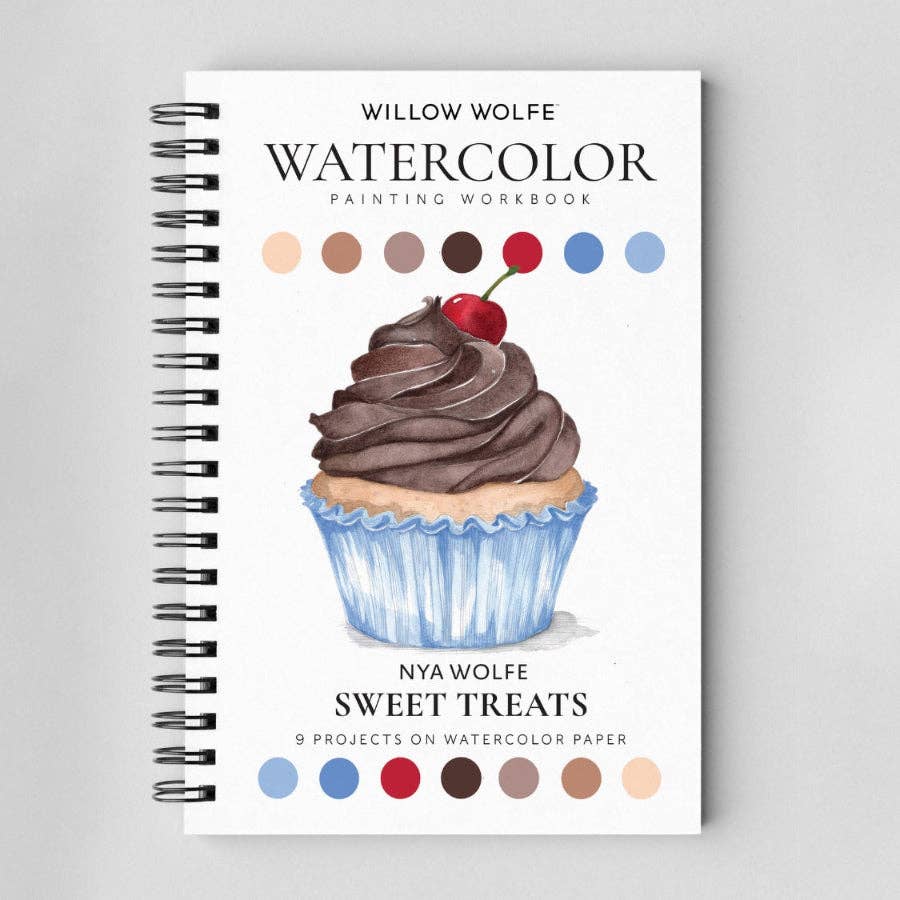 Willow Wolfe USA - Sweet Treats Watercolor Workbook by Nya Wolfe
