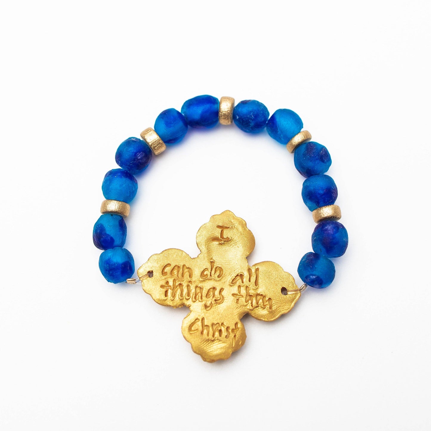 Hidden Truth Jewelry - Blue African Glass with Andrea Cross