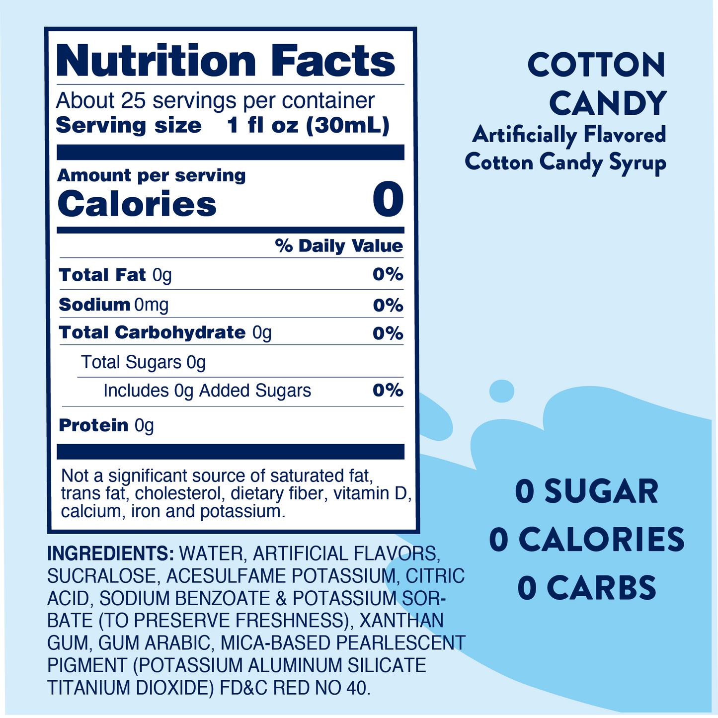 Jordan's Skinny Mixes - Sugar Free Cotton Candy Syrup
