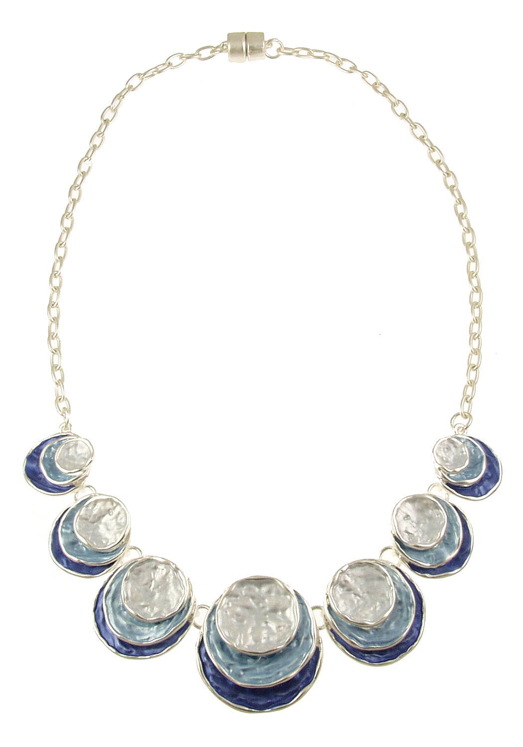 Origin Jewelry - Triple Circle Necklace | Layered Circles - Multi-strand: Multi-Colored