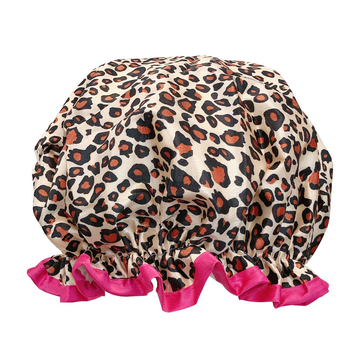 Wrapables.com - Wrapables Reusable Women's Waterproof Shower Caps: Pink Leopard