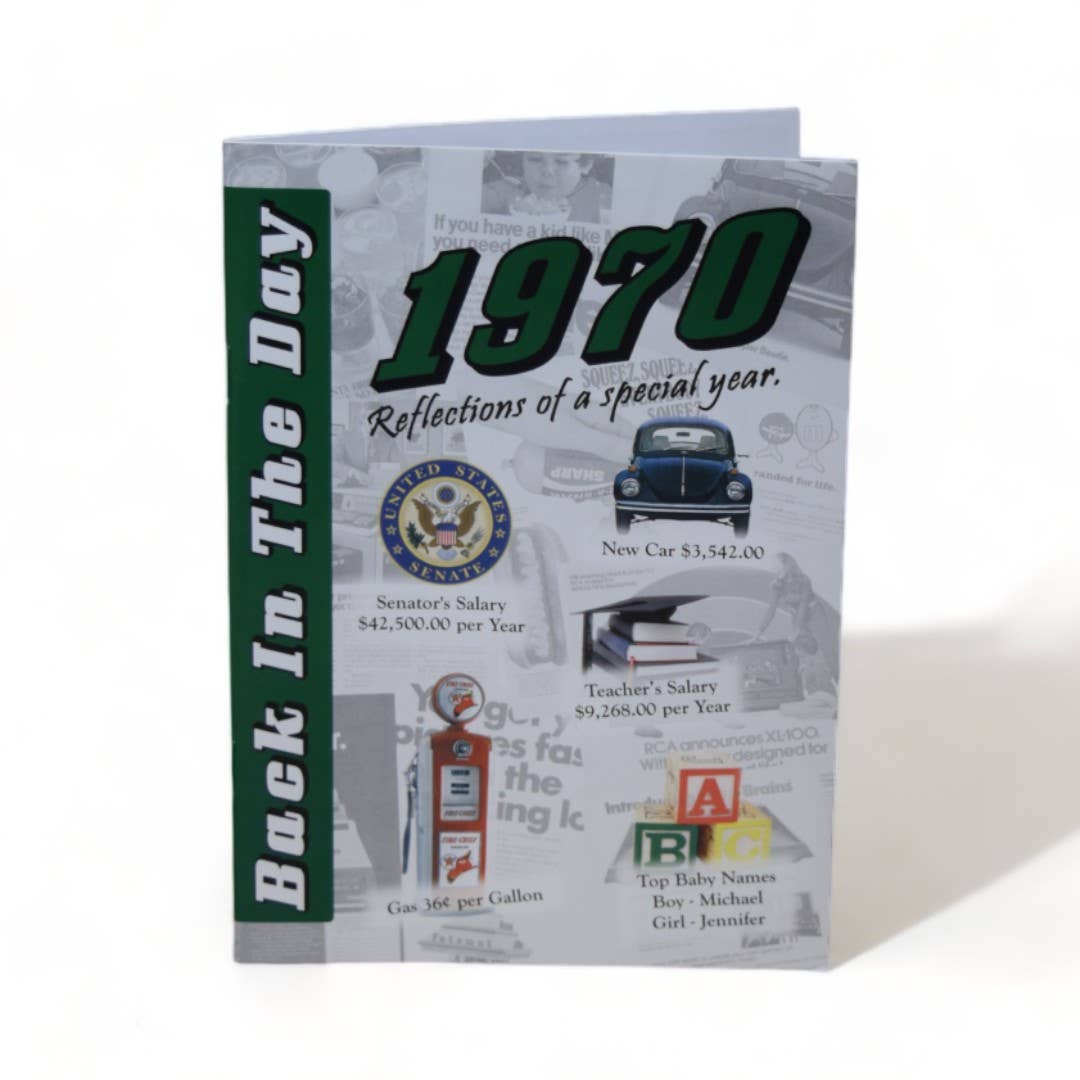 3 Oak Publishing / Back In The Day - 1970 Back In The Day Greeting Card / Booklet (envelope inclu