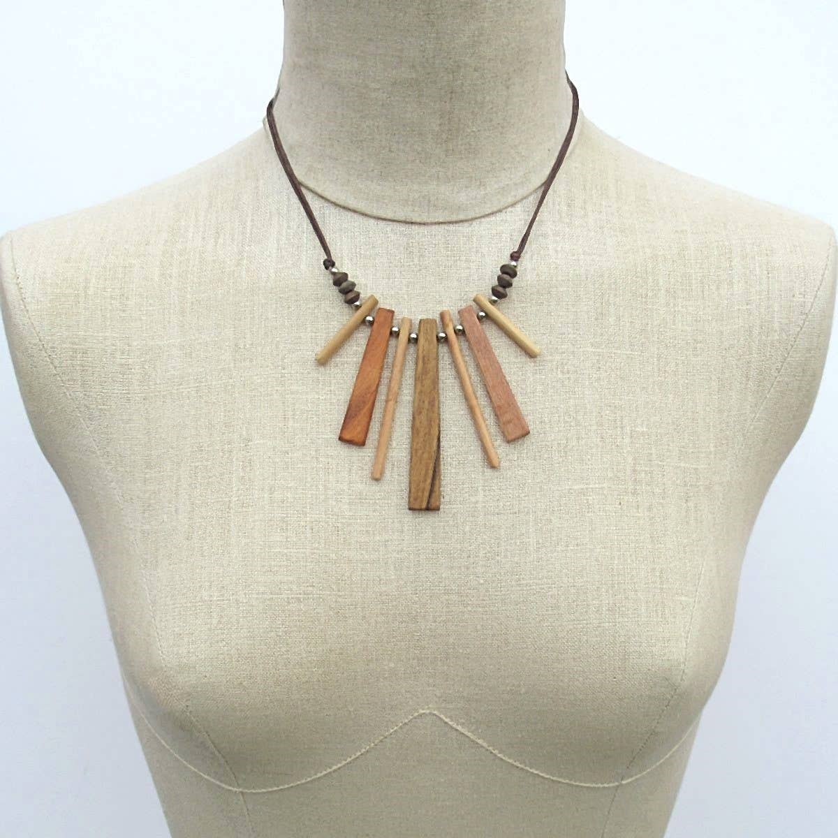 Katie and Company - Dawn natural wood necklace