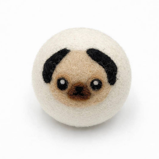 Ethical Global - Dogs: Eco Wool Dryer Balls Fair Trade: Pug