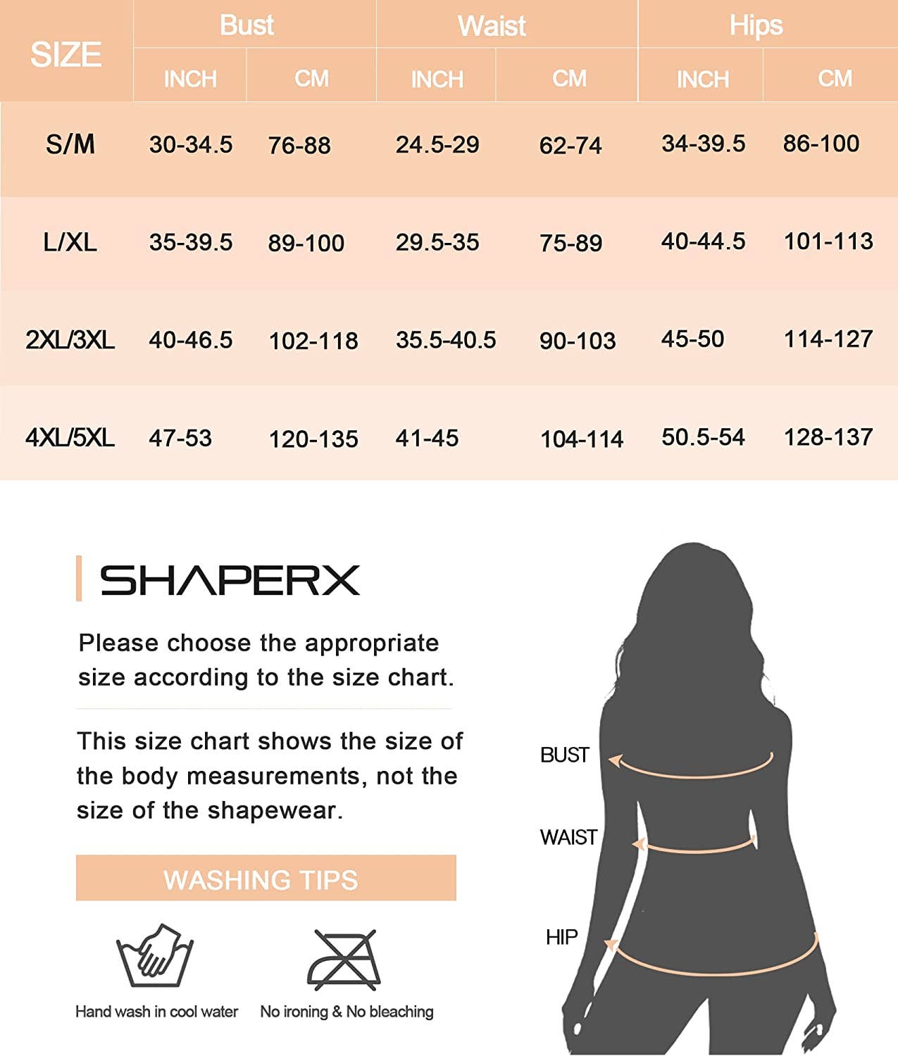 SHAPERX - SHAPERX Seamless Full Body Tummy Control Bodysuit shapewear: 4XL/5XL / Black