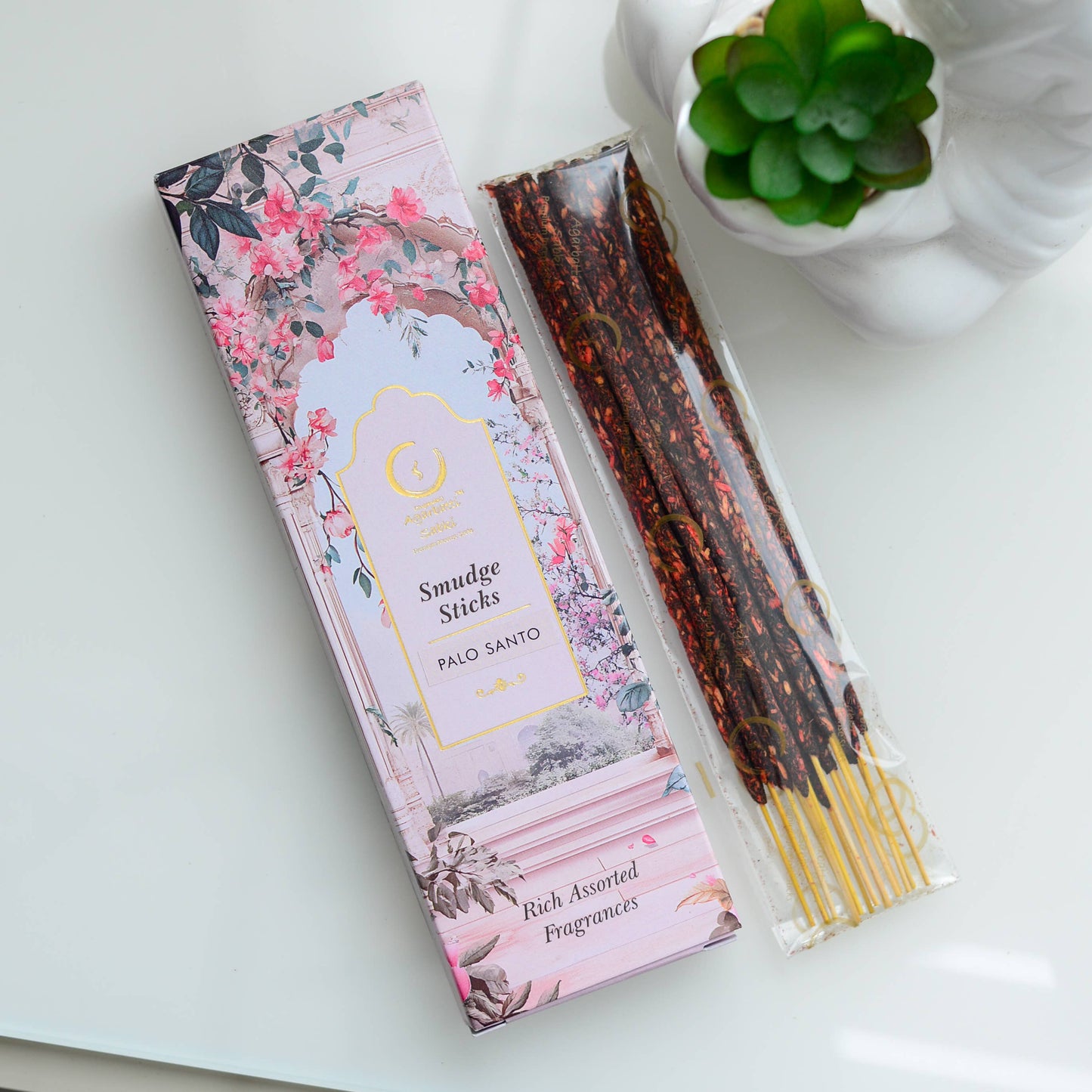 Auxilium Curations, LLC - Palo Santo Smudge Incense Sticks 16 sticks box