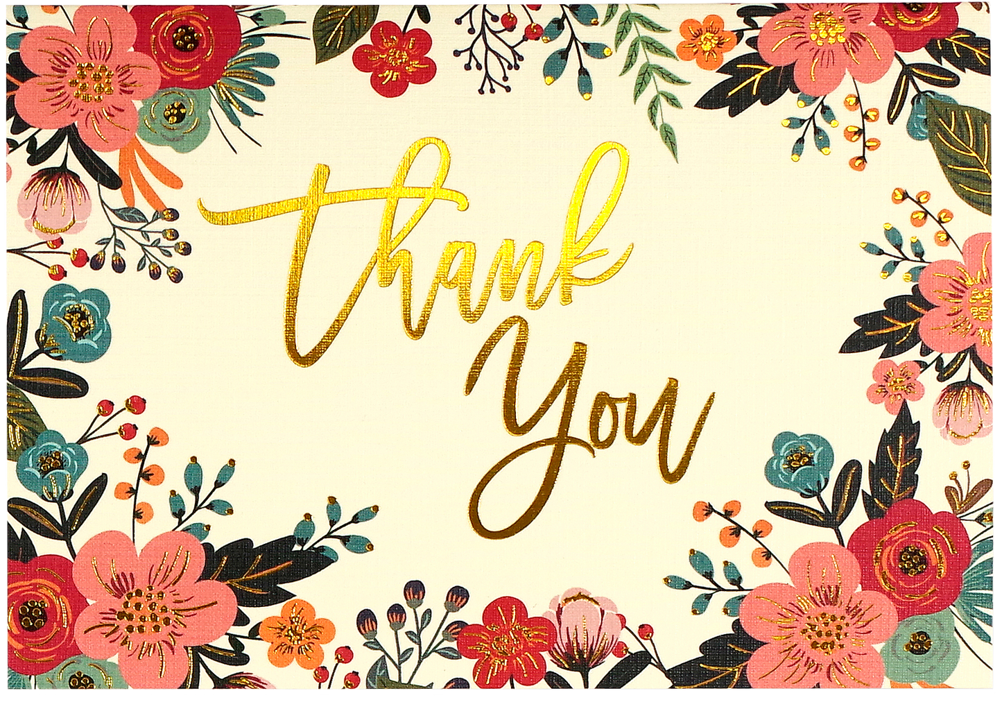 Peter Pauper Press - Floral Frame Thank You Notes