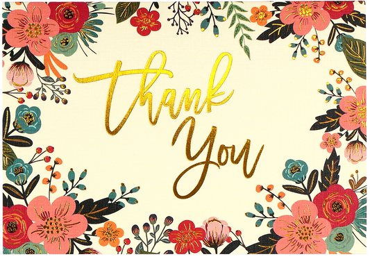 Peter Pauper Press - Floral Frame Thank You Notes