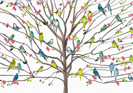 Peter Pauper Press - Tree of Budgies Note Cards